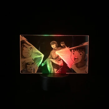 Akrila Divu Toņu Lampas Captain Tsubasa Japāņu Anime, Manga Apdare Dropship Dāvanu Divu Toņu Led Nakts Gaisma Divu Toņu 3D Lampas