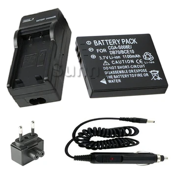 Akumulatora+Lādētājs Panasonic HM-TA1,HM TA1,SDR-S7,SDR-S9,SDR-S10,SDR-S10P1,SDR-S15,SDR-S26,SDR-SW20,SDR-SW21,SDR-SW28 Videokamera