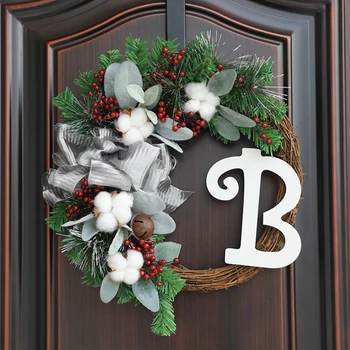 Amerikāņu Stila Mājas Roku Darbs Ziemassvētku Vītnes Durvju Pakaramais Dekorēšana Ziemassvētku Radošā Sienas Karājas Rotangpalmas Rotājumi