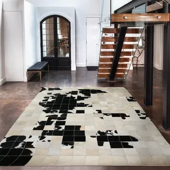 Amerikāņu stila pātagot raibs paklājs , liela izmēra īstu dabas cowskin kažokādas paklājs, dzīvojamās istabas paklāja dekoratīvās biroja paklājs