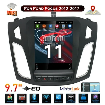 Android 11 9.7 Collu 2Din Auto Radio Ford Focus 3 Mk 3 2012-2017 2 DIN auto stereo Multimediju Atskaņotājs, Video, DVD audio, GPS Navi