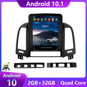 Android 11 Automašīnas Radio Hyundai Santa Fe 2 2006-2012 Tesla Stila Video Atskaņotājs, GPS Navi Stereo Multivides 2Din NE DVD Vertikāli