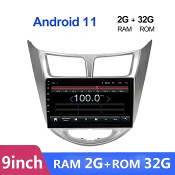 Android 11 Automašīnas Radio Par Hyundai Solaris Verna Akcentu 1 2010. - 2016. Gadam Multivides Video Atskaņotājs Navigaion GPS 2 din DVD Galvas vienības