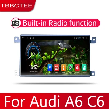 Android 2 Din Auto radio Multimediju Video Atskaņotāju, auto Stereo, GPS KARTES Audi A6 A6L C6 2005~2011. Gada Mediju Navi Navigācijas