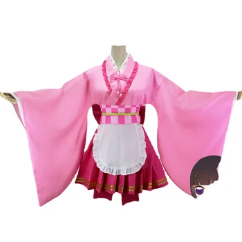 Anime Demon Slayer Kamado Nezuko Kanroji Mitsuri Kochou Shinobu Tsuyuri Kanawo Cosplay Meitene Kleitas Kimono Formas Tērpu, Kas Pilnībā Komplekti