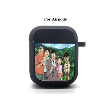Anime Detective Conan AirPods 2 lietu Vāku Apple AirPods 2 Austiņas soma Mīksta Silikona Bluetooth Aizsardzības Austiņas Gadījumā