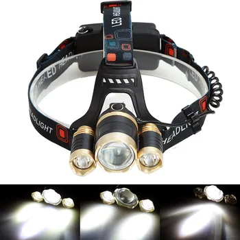 Anjoet LED Lukturis Zoomable 13000Lm T6 Galvas Lukturītis Lukturītis Sensors Lādējams Galvas Viegls Pieres Lukturis Zvejas Lukturu