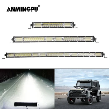 ANMINGPU 4-12inch Off Road LED Bar 12V 24V Combo LED Gaismas Josla/Darba Vieglās Automašīnas Jeep Automašīnu Suv, Atv LED Lukturu Lightbar