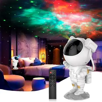 Astronauts Projektoru Zvaigžņotām Debesīm Galaxy Zvaigžņu Projektors-Nakts Gaismas LED Lampas Guļamistabas Istabas Interjeru Dekoratīvās Bērniem Dzimšanas dienas Dāvana