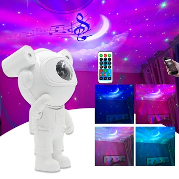 Astronauts Zvaigžņotās Debess Projektoru LED Guļamistabas Atmosfēru Nakts Gaisma Dzīvojamā Istaba Astronauts Bluetooth Mūzikas Aurora Projektoru