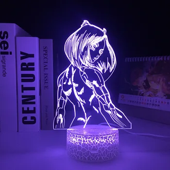 Atskatīties Animācija Perifērijas 3D LED Lampas, 7 Krāsas Izmaiņas, Ar Tālvadības pulti Vizuālo Ilūziju, Balts Krekinga Bāzes Gaismas Nakti