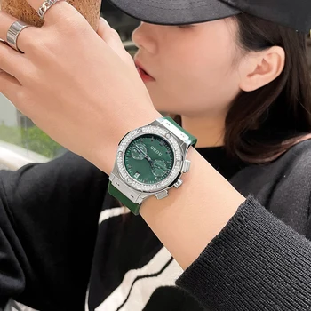 Augstas Kvalitātes Luksusa Dāmas Sporta Silikona Chronograph Kvarca Skatīties Sieviešu Modes rokas pulksteņi Ūdensizturīgs Bezmaksas Piegāde