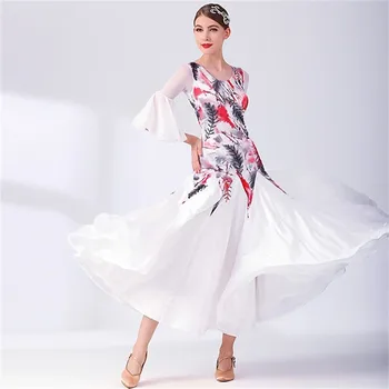 Augstas Kvalitātes Modes Elegants Sieviešu Meitenes Rhinestones Prakses Valkāt Ķīniešu Elementus Balles Deju Kleita