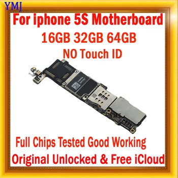 Augstas Kvalitātes Pārbaudīta iPhone 5S Mātesplati Bezmaksas iCloud darbojas Ar IOS Oriģinālo Sistēmas ID Nr. Kontu iPhone 5S Atslēgt Mainboard