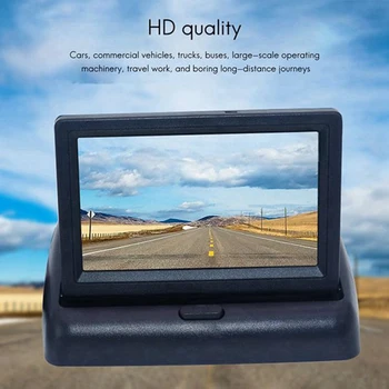 Auto, 5 Collu Locīšanas Monitori HD Video un Mini Automašīnu Stāvvieta TFT LCD Displejs Atpakaļskata Reverse Komplektu Ar Rezerves Kameru