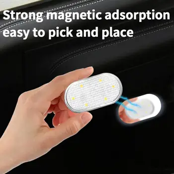 Auto Interjera 5v Led Apgaismojums Pirkstu Pieskāriena Sensoru, galda Lampas LED Atrakcija Gaismas USB Uzlādes 6 Spuldzes, Automašīnu Durvju Gaismas