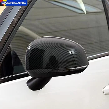 Automašīnu Durvju Atpakaļskata Spoguļa Rāmja Apdare Vāka Uzlīmes Volvo XC40 2019-2022 LHD Oglekļa Šķiedras Izskatās Ārpuse Modificēti Piederumi
