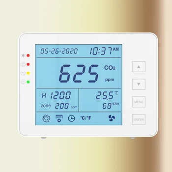Automātiska informācijas apmaiņa, gaisa CO2 kontroliera ventilācijas ventilators Iekštelpu Gaisa kvalitātes monitoringu par co2 releja izejas kontrolieris