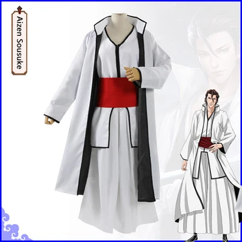 Balinātājs Anime Aizen Sousuke Cosplay Kostīmu Kimono Vienotu Komplekti Mirst Pa Balinātājs Kostīmi