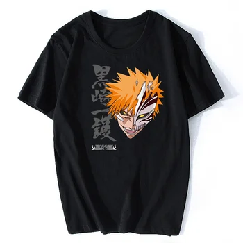 Balinātājs Anime T-krekls Vīriešu Kokvilnas T Krekls Anime Ichigo Kurosuki Drēbes Anime, Topi, t-veida, Vasaras T Oversize Streetwear
