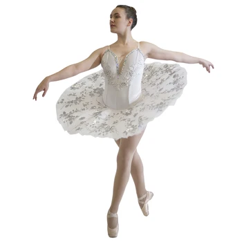 Balts Samta Kamzolis Leotard Ballet Dance Pankūku Tutus Profesionālo Sniegumu Baleta Tutus Dāmām un Meitenēm