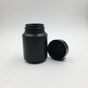 Bezmaksas piegāde 12pcs/daudz 100ml 100g melnās plastmasas pill pudeles ar plīsumi klp, tukšu plastmasas HDPE medicīnas grade 100 ml pudele