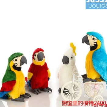 Bezmaksas piegāde 4 stils papagailis plīša rotaļlietas, simulācijas dzīvnieku pildījumu lelle par Ziemassvētku dāvanu