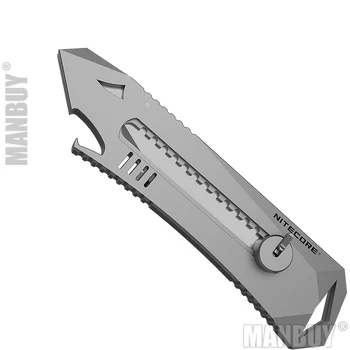 Bezmaksas Piegāde NITECORE NTK10 Titāna Lietderība Shark Knife Self-defense Multi-Funkcionālo Bagāžnieka Āra Medību Nometnē Zvejas