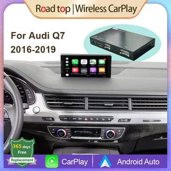 Bezvadu Apple CarPlay Android Auto Dekoders Audi Q7 2016-2019, ar MirrorLink AirPlay Auto, Play USB HDMI Atpakaļskata Kamera BT