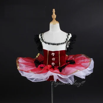 Bērniem Meitene Gulbju Ezers Baleta Tērpi Bērniem, Baleta Kleita Rozā Romantiskā Baleta Deju Vingrošana Leotard Klasiskā Baleta Apģērbi