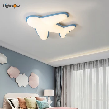 Bērnu istabas lampas guļamistabas griestu lampa vienkārši radoši karikatūra gaisa kuģu spuldzes, zēns, meitene istabā griestu gaismas