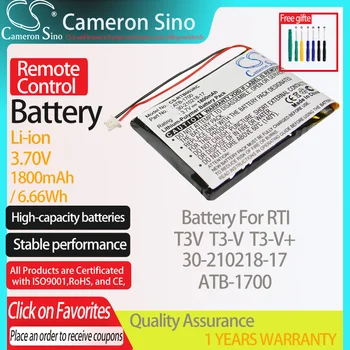 CameronSino Akumulatoru RTI T3V T3-V T3 V+ der RTI 30-210218-17 ATB-1700 Tālvadības pults bateriju 1800mAh/6.66 Wh 3.70 V Li-ion
