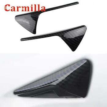 Carmilla Oglekļa Šķiedras Kameras Vāks Tesla Model 3 S X 2016 - 2020 Pagrieziena Signāla Indikators Vāks Autopilots 2gab/set Piederumi