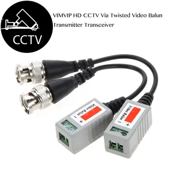 CCTV Kameras Pasīvās Video Balun BNC Savienotājs Koaksiālais Kabelis Adapteris Drošības CCTV Analogās kameras DVR Sistēmas