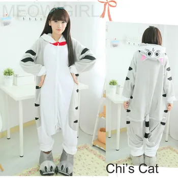 Chi ' s Sweet Home Chi Kaķis - Pidžamas Anime Onesie Cosplay Kostīmu Unisex Sleepwear Puse Naktskrekls ar Kabatām