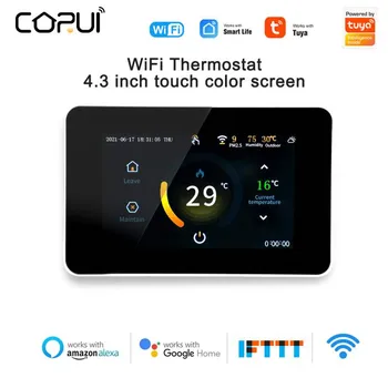 CoRui WiFi Termostats Pieskarties Programmējamas Ūdens Apkures Termostats Smart Termostato Pieskārienu Krāsu Ekrānam, Darbs Ar Google Home