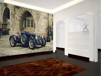 Custom tapetes, 3d foto sienas Eiropas stereo classic car TV fona sienas dzīvojamā istabā, guļamistabā, tapetes, 3d murals