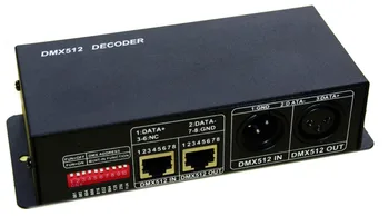 DC12V-24V 3CH 4CH DMX512 Dekoderi 4A*3CH 12A Max RGB RGBW Kontrolieris RGB Led Sloksnes Gaismas Lampas