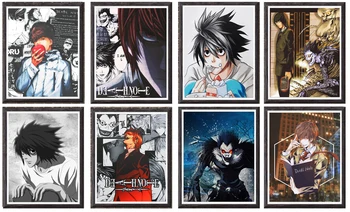 Death Note Manga Anime Tēma Plakātu Fan Art Dizains Izdrukas Mākslas darbu,Bez Rāmja,8 x 10 Collas,Kas 8