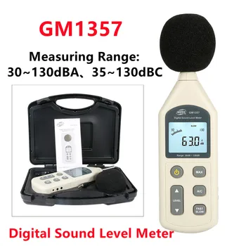 Digitālā Skaņas Līmeņa Mērītājs GM1357 30~130dBA Rokas Trokšņu Mērītājs Audio Līmenis Decibels Monitors Spiediena Testeris Audio Mērīšanas Rīks