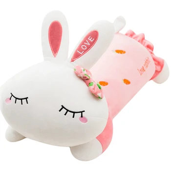 Dorimytrader Kawaii Trušu Plīša Rotaļlieta, Milzu Mīkstās Bunny Girl Miega Spilvenu Lelle Dzimšanas dienas Dāvana Valentīna Diena Klāt 130cm