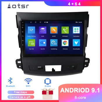 DSP Android 9.1 Auto DVD Atskaņotājs, GPS Navigācijas Mitsubishi Outlander 2006+ Auto Stereo Radio Multimediju atskaņotājs, Galvu Vienība Video