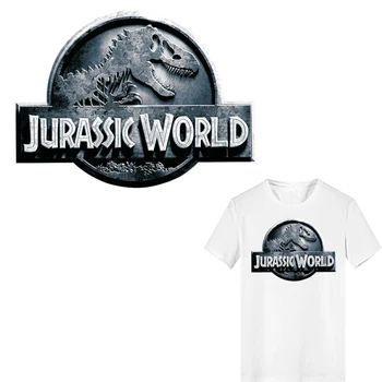 Dzelzs uz Jurassic Park Ielāpus Apģērbu DIY T-krekls Aplikācijas Siltuma Nodošanu Vinila Gludināšanas Uzlīmes Pieteikumus Drēbes