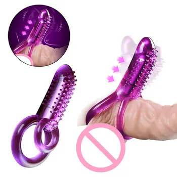 Dzimumlocekļa rotaļlietas vīriešu kavēšanās ierīce dzimumlocekļa ierīci dzimumlocekļa bloķēšanas smalku gredzenu sievietes klitora stimulators dubultu gredzenu gailis bloķētu pieaugušo produkti