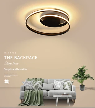 Eiropas stila dzīvojamā istaba studiju virtuves radošo mūsdienu LED griestu lustra sadzīves regulējams gaismas melns 220V lampas