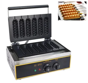 Elektriskā Taivāna kūka sešu stick karsts suns, mašīna, vafeļu maker virtuves iekārtu no ķīnas