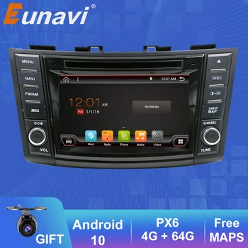 Eunavi 2 Din Android 10 Automašīnas radio, dvd multimediju Par Suzuki Swift 2011. - 2015. gadam 2din Stereo headunit GPS Navigācijas autoradio WIFI