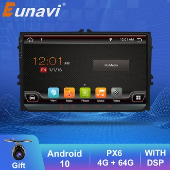 Eunavi DSP 2 Din Android Auto Radio Multimediju atskaņotājs, VW Passat B6 CC Polo, GOLF 5 6 Touran Jetta Tiguan Magotan auto usb GPS