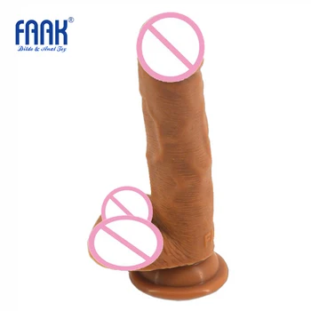 FAAK 17.5x3.8cm mīksto Reālistisks Dildo piesūcekni Vīriešu Mākslīgā Dzimumlocekļa Dick sieviešu Masturbator Pieaugušo Seksa Rotaļlietas Dong Sievietēm