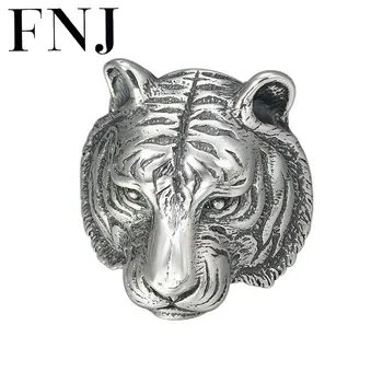FNJ punk Tiger Gredzenus, 925 Sudraba Izmērs 8-11 Tautas Dzīvnieku S925 Cietā Taizemes Sudraba Gredzens Vīriešu Rotaslietas naudas Sodu